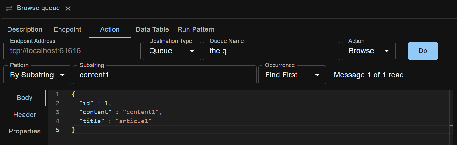 Browse Queue by Substring