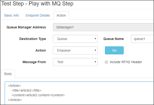 Enqueue MQ Message From Text